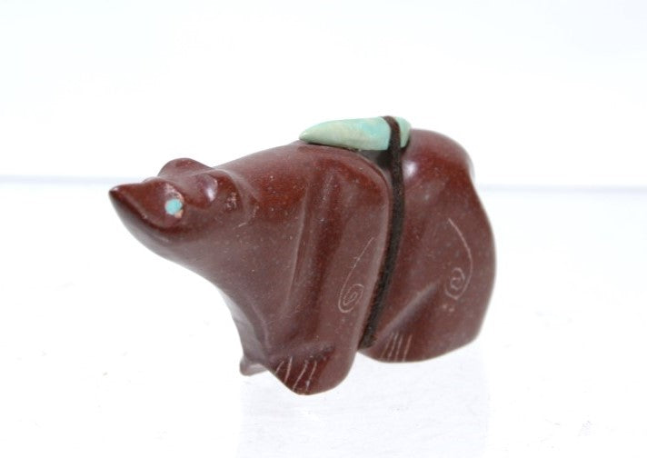 Zuni Bear Fetish carved from Pipestone