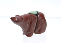 Zuni Bear Fetish carved from Pipestone
