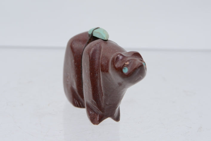 Zuni Bear Fetish carved from Pipestone