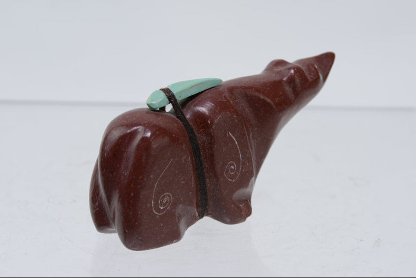 Zuni Bear Fetish carved from Pipestone