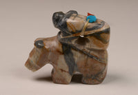 Zuni Fetish Bear Cub on top of Mother Bear