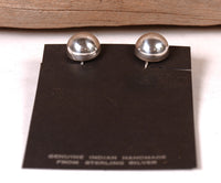 Navajo Sterling Silver Button Earrings