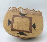 Fine Northern California Vintage Native Basketry    Very Large Karuk / Yurok Indian Basket