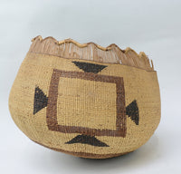 Fine Northern California Vintage Native Basketry    Very Large Karuk / Yurok Indian Basket