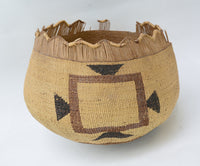 Fine Northern California Vintage Native Basketry    Very Large Karuk / Yurok Indian Basket