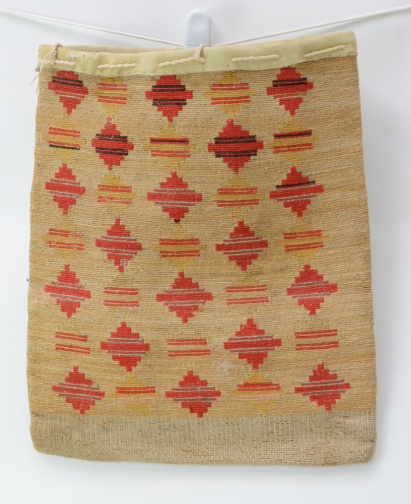 Antique Large Nez Perce Corn Husk Root Bag