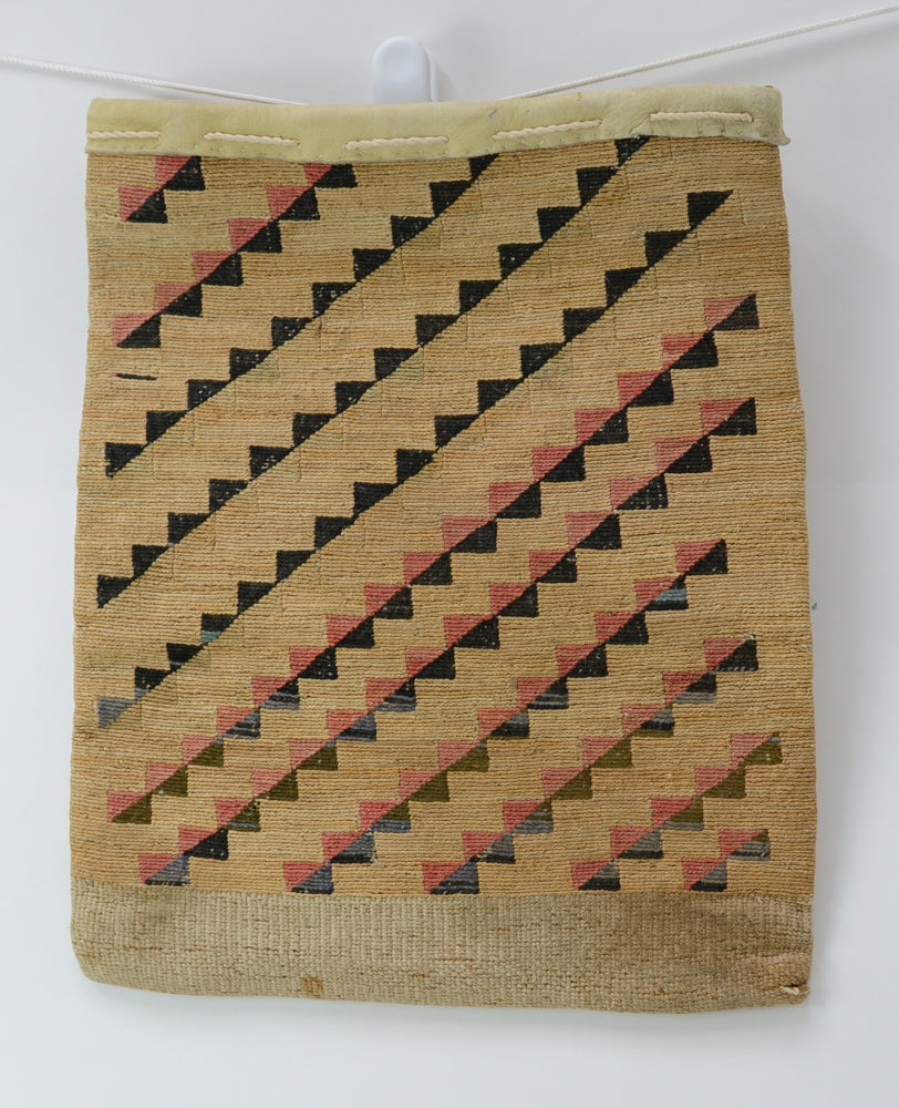 Antique Large Nez Perce Corn Husk Root Bag