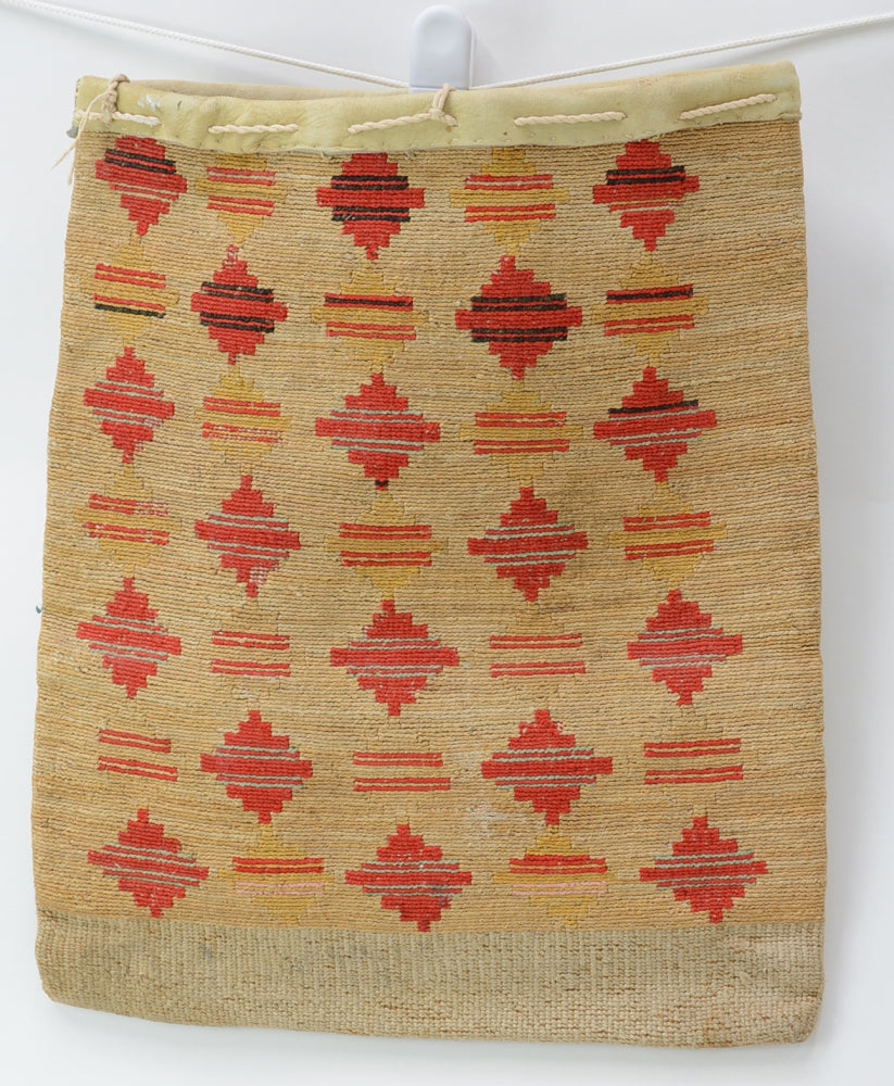 Antique Large Nez Perce Corn Husk Root Bag