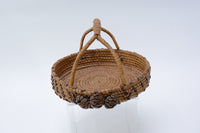Antique Quinault Northwest Coast Pine Needle and Cone Basket