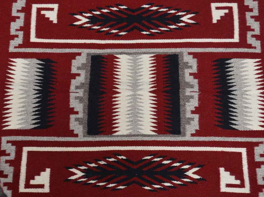 Fine Navajo Rug Storm Pattern by Elona Yazzie