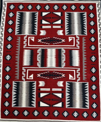 Fine Navajo Rug Storm Pattern by Elona Yazzie