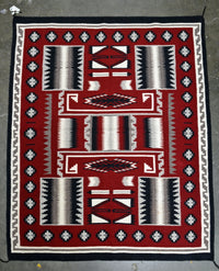 Fine Navajo Rug Storm Pattern by Elona Yazzie