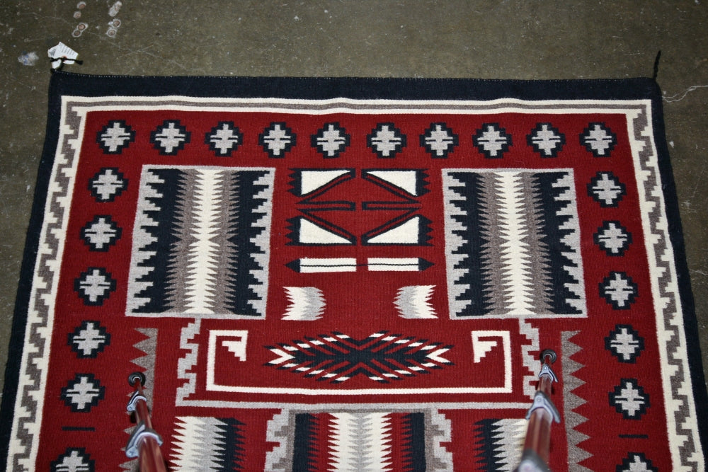 Fine Navajo Rug Storm Pattern by Elona Yazzie