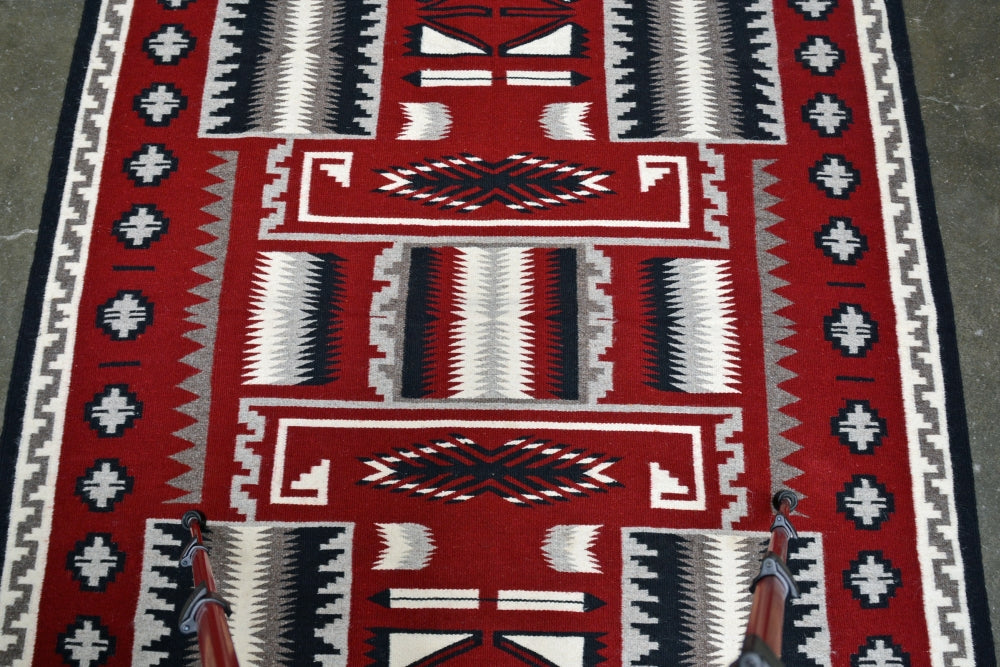 Fine Navajo Rug Storm Pattern by Elona Yazzie