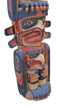 Kwaguilth (Kwakiutl)  Totem Pole by Richard Hunt- Subject to availability