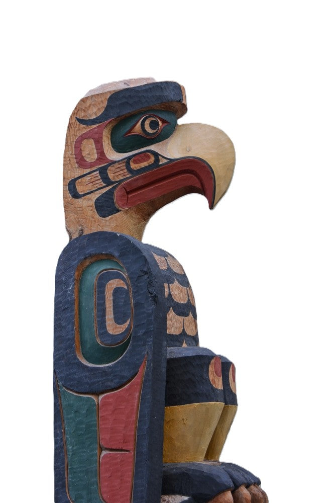 Kwaguilth (Kwakiutl)  Totem Pole by Richard Hunt- Subject to availability