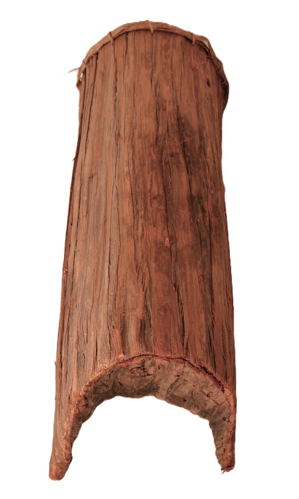 Large Mid Columbia River Folded Cedar Bark Basket with Twine Handle