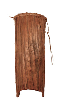 Large Mid Columbia River Folded Cedar Bark Basket with Twine Handle