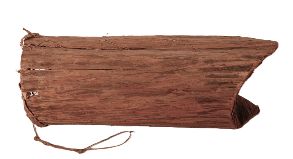 Large Mid Columbia River Folded Cedar Bark Basket with Twine Handle