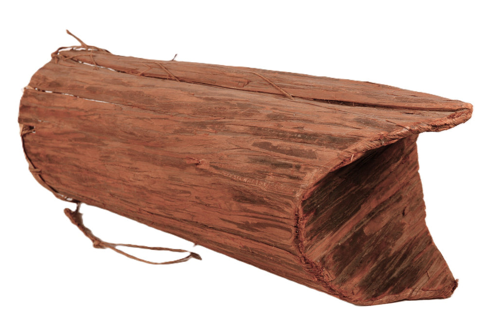 Large Mid Columbia River Folded Cedar Bark Basket with Twine Handle