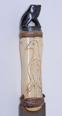 Sioux Dag Knife with beaded sheath with bone handle