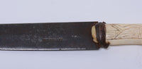Sioux Dag Knife with beaded sheath with bone handle