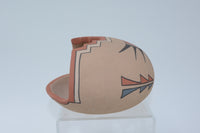 Jemez Pottery Jar With Koshare by LM Lucero (Fragua)