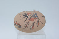 Jemez Pottery Jar With Koshare by LM Lucero (Fragua)