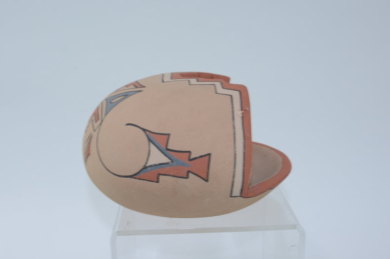 Jemez Pottery Jar With Koshare by LM Lucero (Fragua)