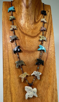 Fine Zuni Hummingbird Fetish Necklace
