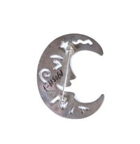 Navajo Sterling Silver Half Moon Pin