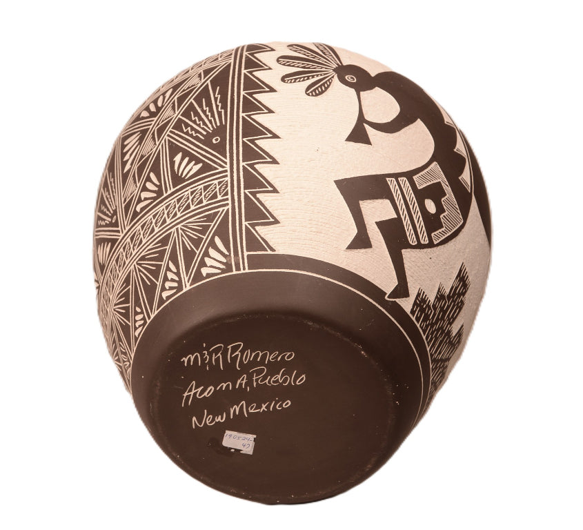 Extra Large Acoma Pueblo Pottery By M & R Romero