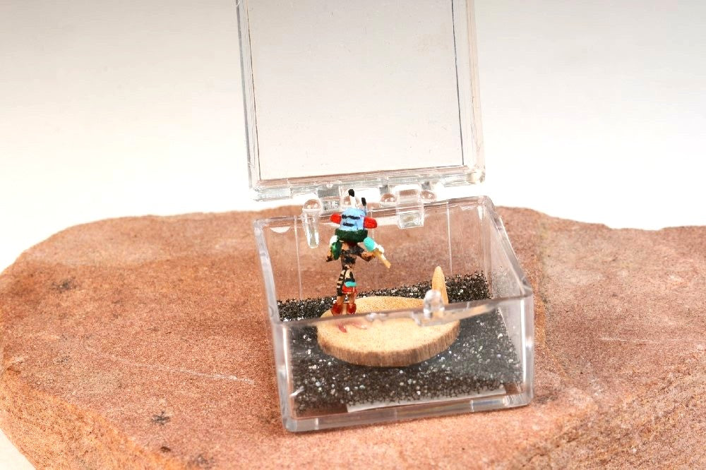 Navajo Kachina Micro Miniature Thunder Dancer Doll By Mae-Hunch