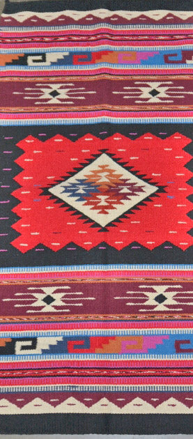 Southwest Wool Area Rug, 64" x 32"