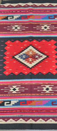Southwest Wool Area Rug, 64" x 32"