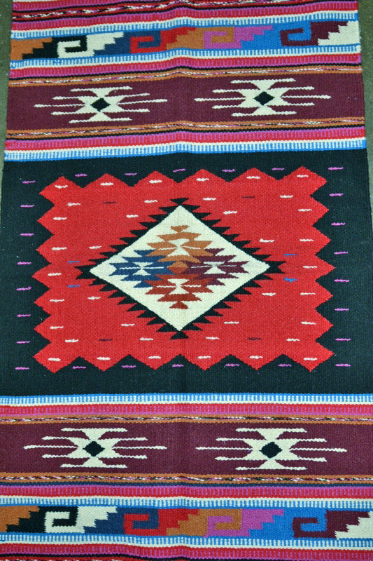 Southwest Wool Area Rug, 64" x 32"