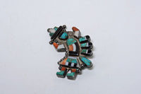 Zuni Rainbow Pin with Inlaid Stones 2.75"