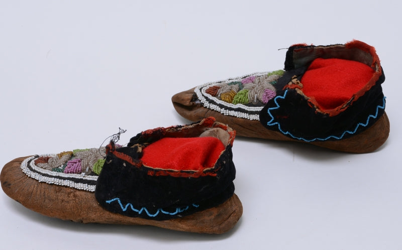 Early Iroquois Beaded Moccasins