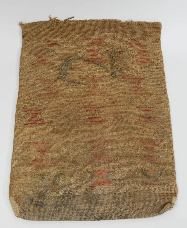 Antique Large Nez Perce Corn Husk Bag