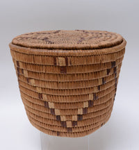 Large lidded Salish Basket
