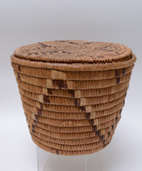 Large lidded Salish Basket