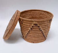 Large lidded Salish Basket