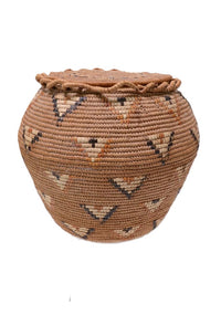 Large Salish Storage Basket with Lid
