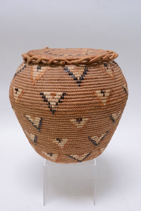 Large Salish Storage Basket with Lid