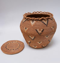 Large Salish Storage Basket with Lid