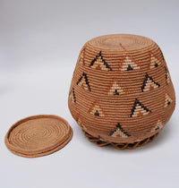 Large Salish Storage Basket with Lid