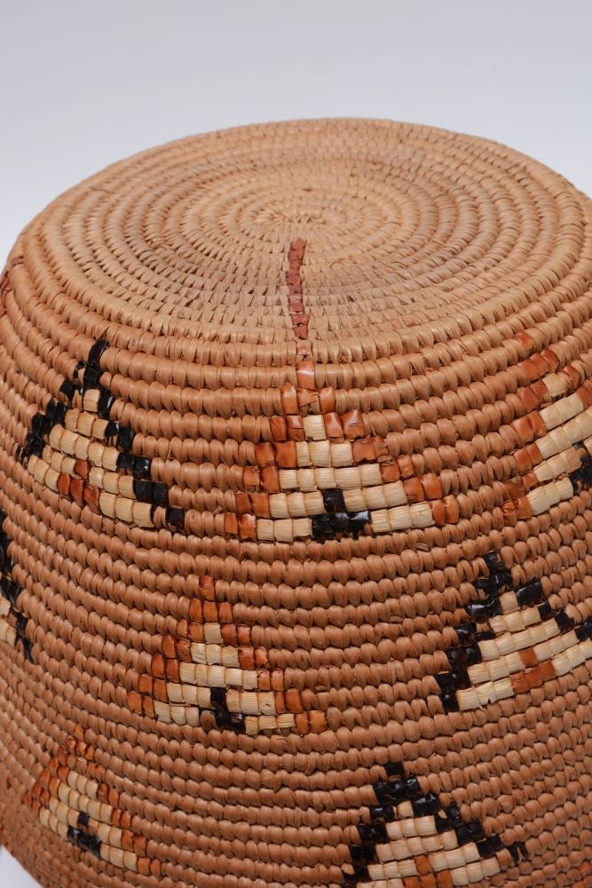 Large Salish Storage Basket with Lid