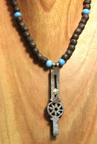 Southern Plains Bead and Whisker Puller Pendant Necklace
