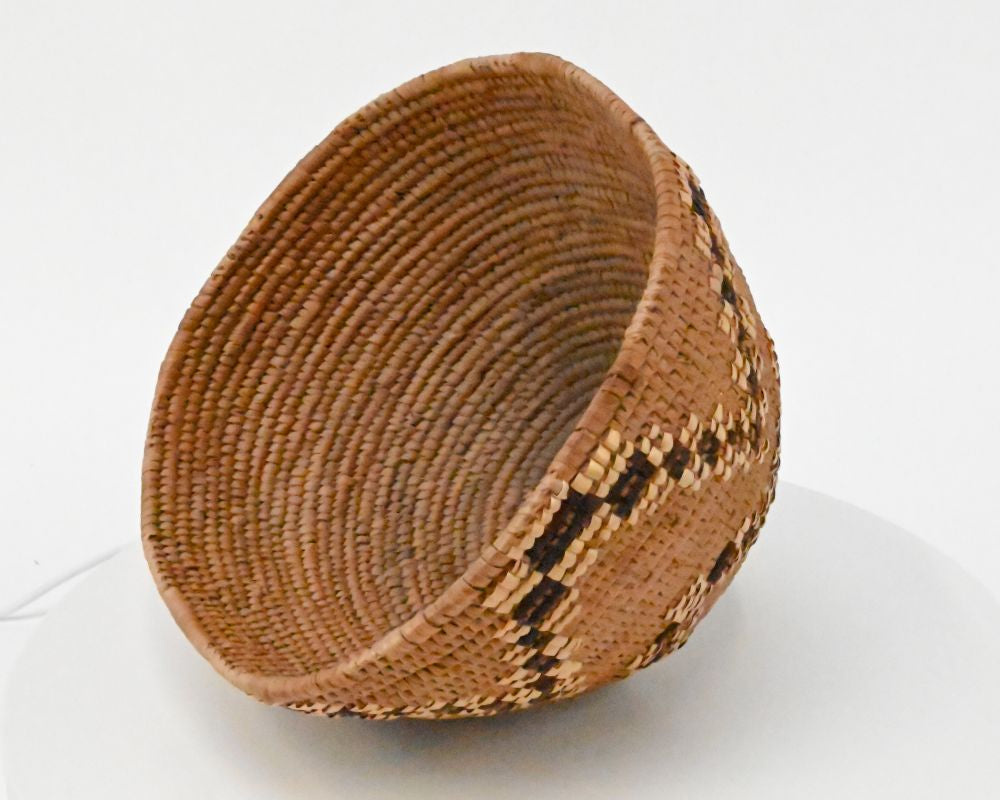 Antique Puget Sound imbricated basket