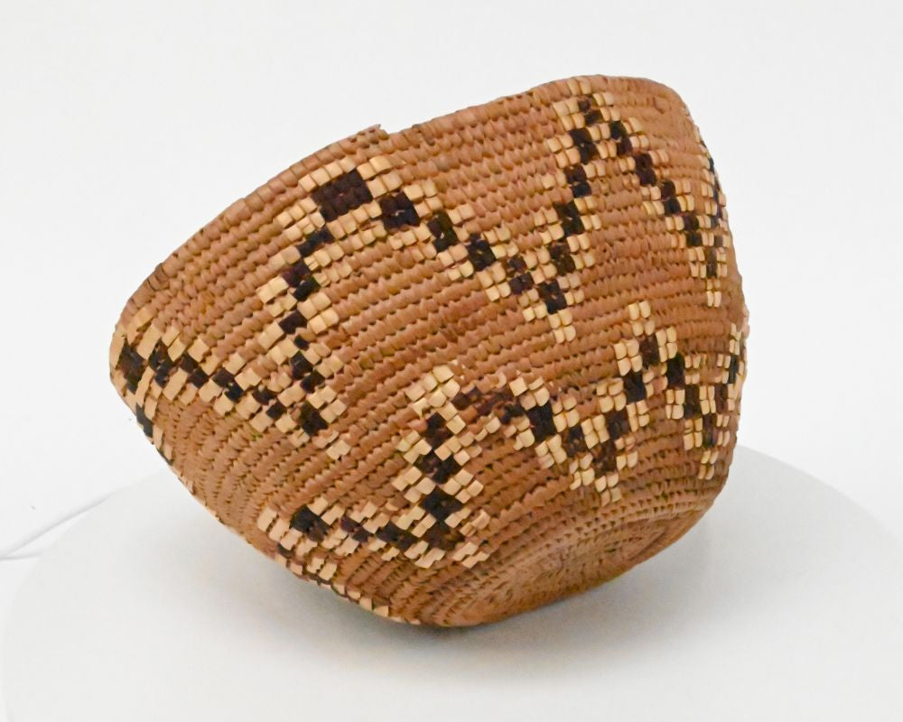 Antique Puget Sound imbricated basket
